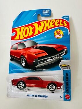 Hot Wheels Custom '66 Toronado Red Die-Cast Toy Car